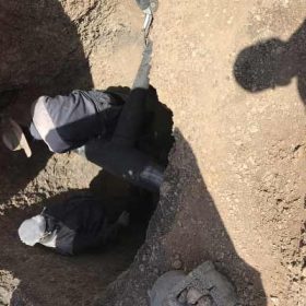 رفع نشتی خط انتقال گاز سعادت شهر