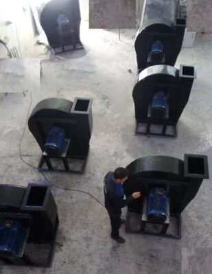 طراحی و تولید فن های سانتریفیوژی کامپوزیتی GRV جهت بخارات اسید