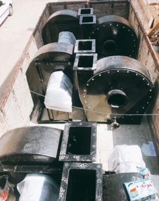 طراحی و تولید فن های سانتریفیوژی کامپوزیتی GRV جهت بخارات اسید